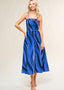 THE MAREN PRINTED DENIM MIDI DRESS