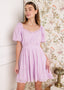 LAVENDER EYLET MINI DRESS