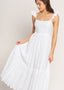 THE LIORA EYELET MIDI DRESS