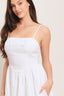 WHITE GARDEN WOVEN MIDI DRESS