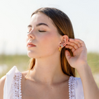 Double Dip Gold Hoop Earrings