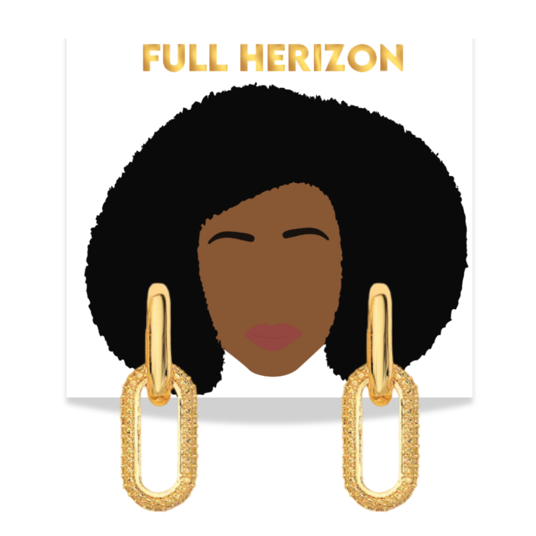 Convertible Gold Charm Hoop Earrings Secondary image