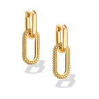 Convertible Gold Charm Hoop Earrings
