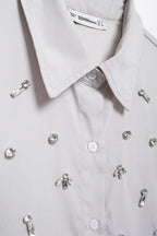 THE BLAIR EMBELLISHED SHIRT & SHORT SET