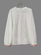 Embroidered Button Up Long Sleeve Shirt