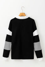 Coastal Patchwork Collared Pullover