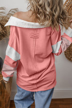 Coastal Patchwork Collared Pullover