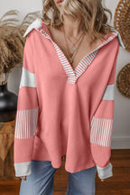 Coastal Patchwork Collared Pullover