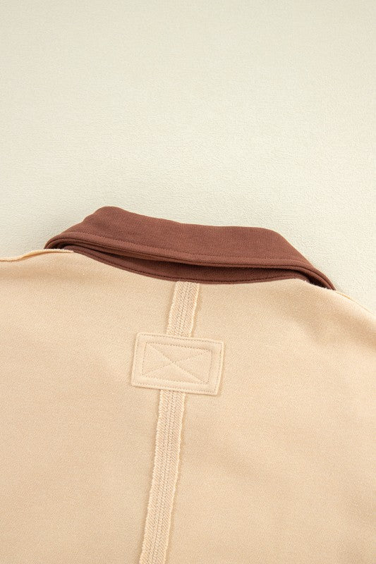 Coastal Patchwork Collared Pullover