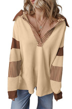 Coastal Patchwork Collared Pullover