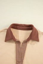 Coastal Patchwork Collared Pullover