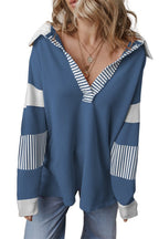 Coastal Patchwork Collared Pullover