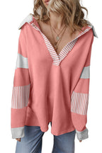 Coastal Patchwork Collared Pullover