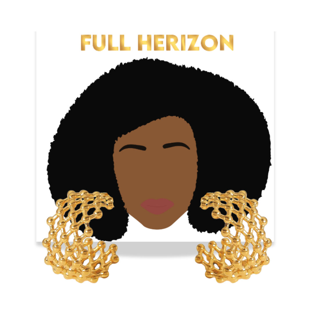 Catching Feelings Gold Hoops Secondary image