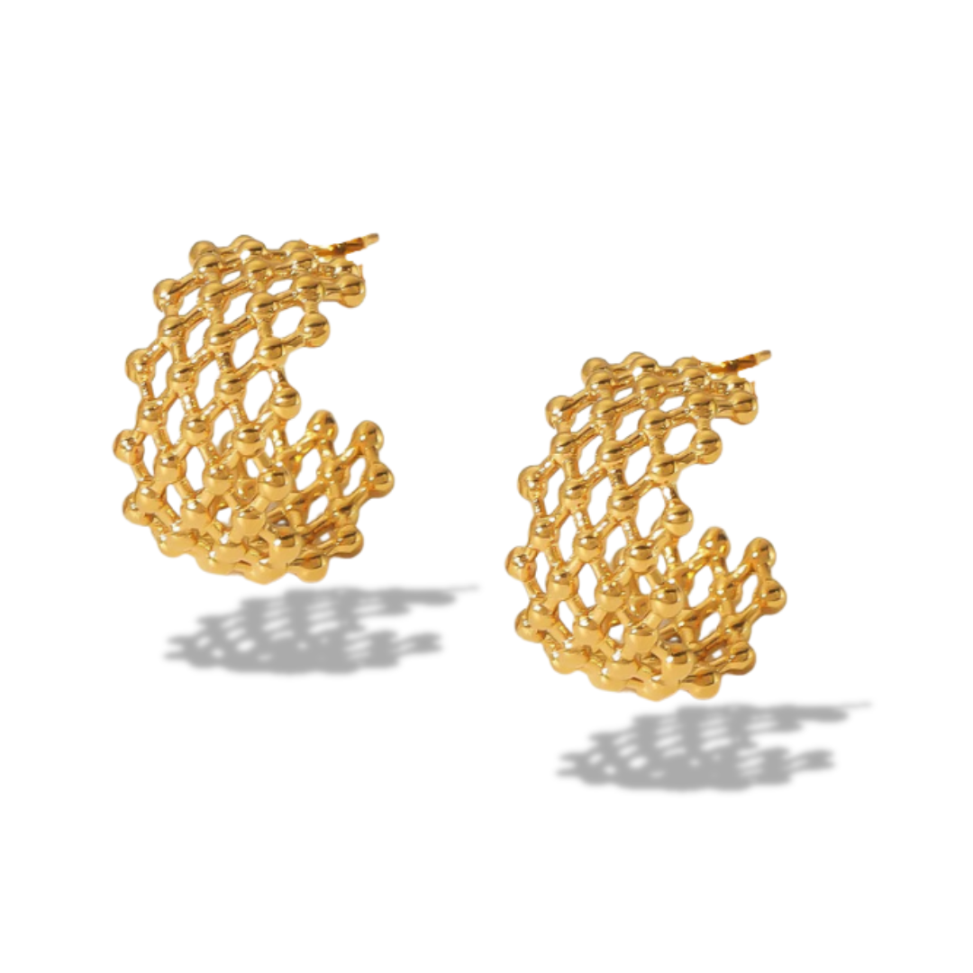 Catching Feelings Gold Hoops Main image