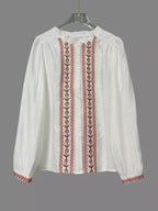 Embroidered Button Up Long Sleeve Shirt