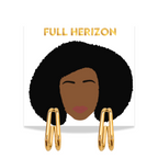 Double Dip Gold Hoop Earrings