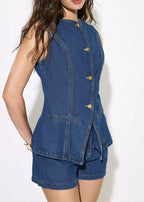 THE BRIELLE TAILORED DENIM SET