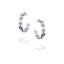 Silver Garden Party Daisy Hoop Earrings