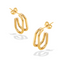 Double Dip Gold Hoop Earrings