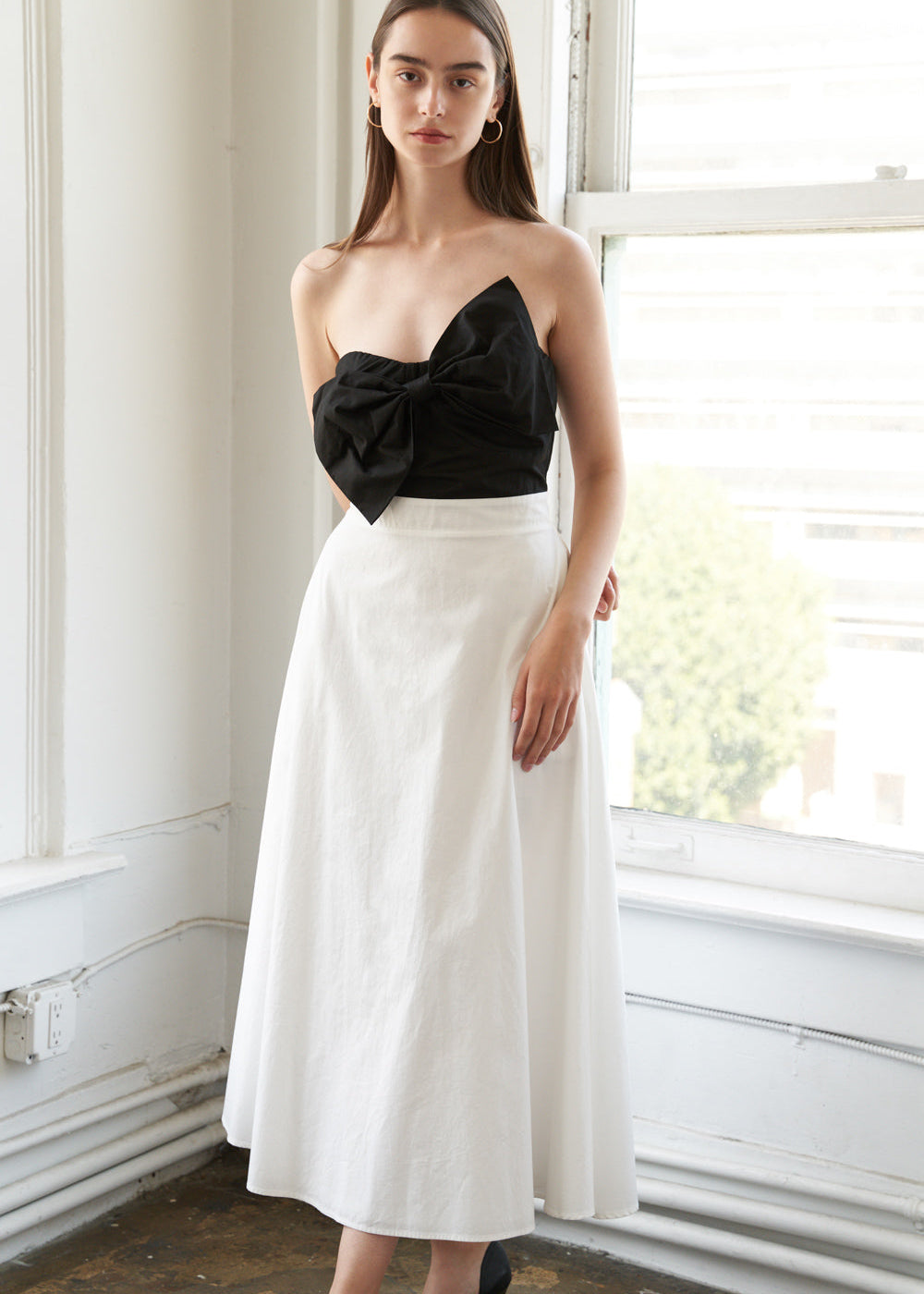 MIDNIGHT MUSE BOW MIDI DRESS Main image