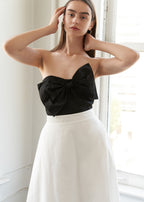 MIDNIGHT MUSE BOW MIDI DRESS