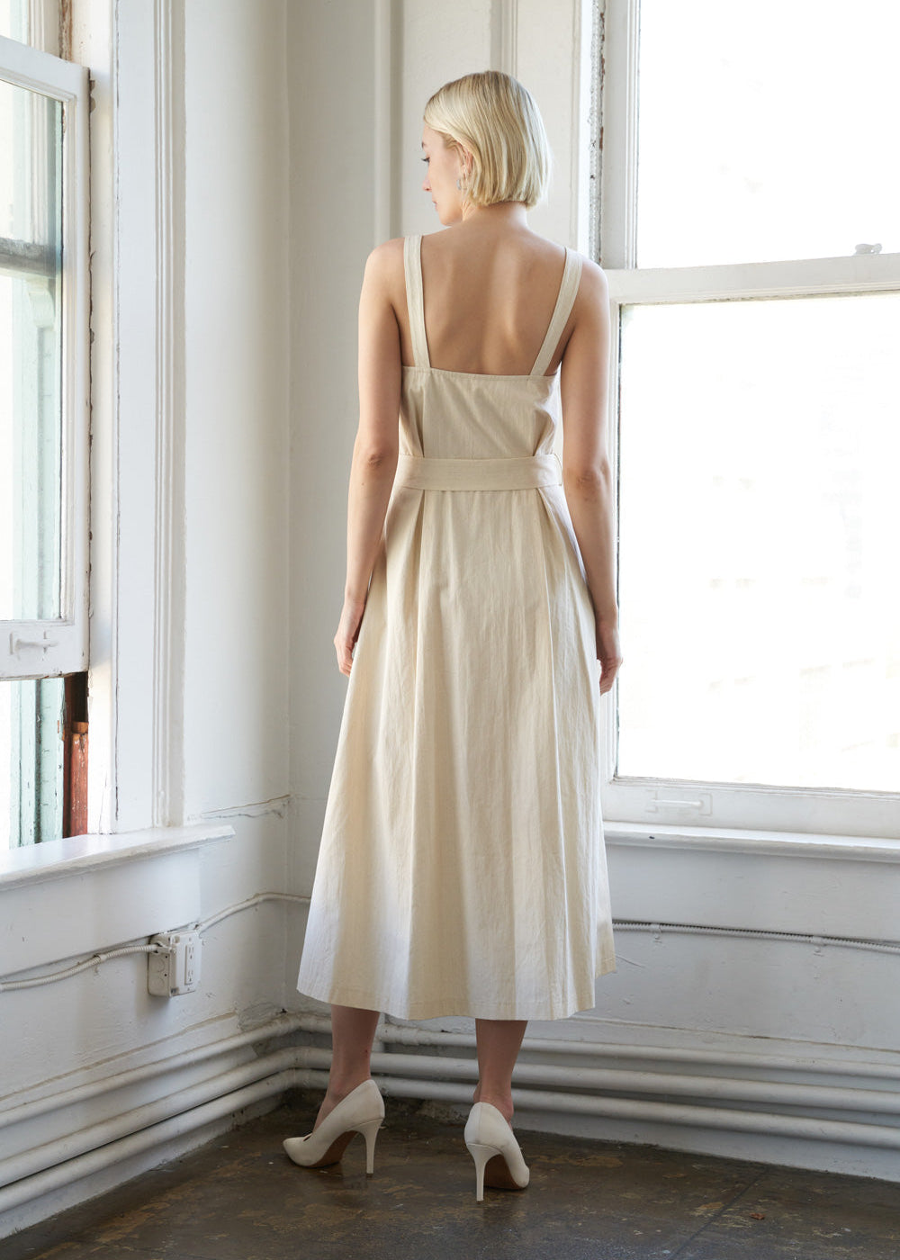 THE HAVEN BELTED MIDI DRESS