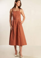 THE HAVEN BELTED MIDI DRESS