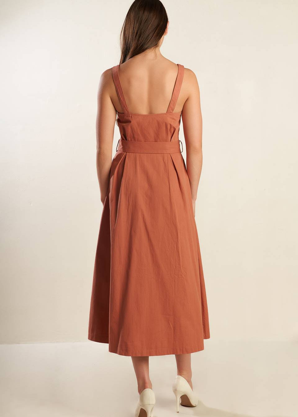THE HAVEN BELTED MIDI DRESS