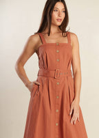 THE HAVEN BELTED MIDI DRESS