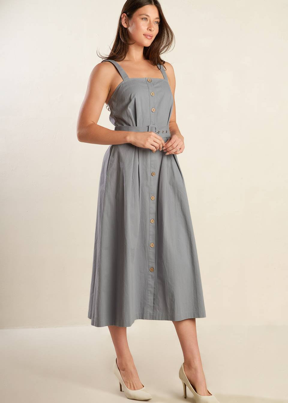THE HAVEN BELTED MIDI DRESS
