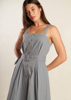THE HAVEN BELTED MIDI DRESS