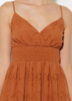 DESERT BLOOM EYELIT MIDI DRESS