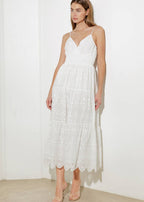 DESERT BLOOM EYELIT MIDI DRESS