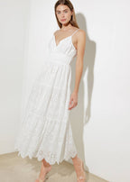 DESERT BLOOM EYELIT MIDI DRESS