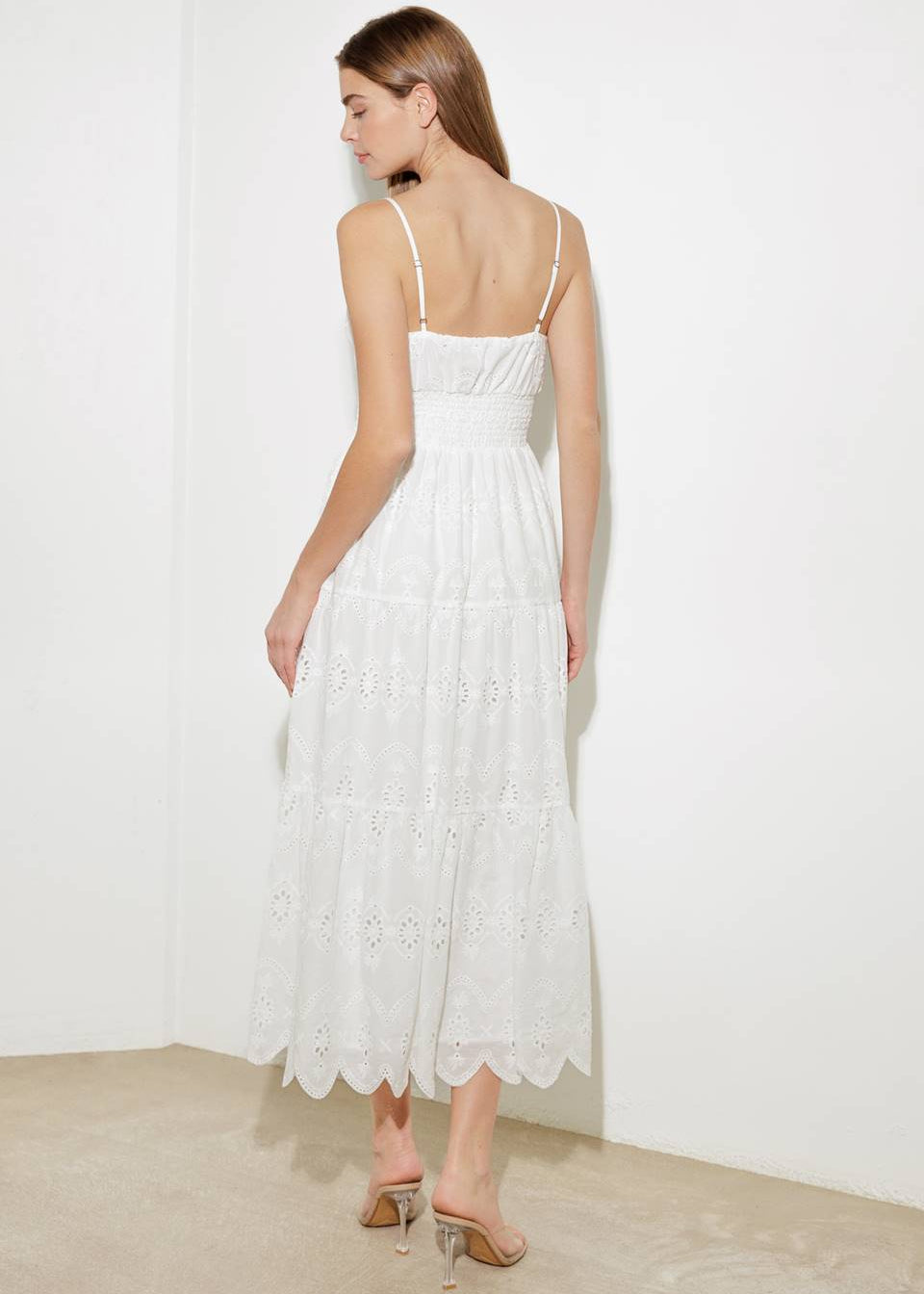 DESERT BLOOM EYELIT MIDI DRESS