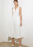 FANCIFUL ESCAPES WOVEN MIDI DRESS