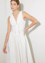 FANCIFUL ESCAPES WOVEN MIDI DRESS