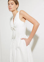 FANCIFUL ESCAPES WOVEN MIDI DRESS