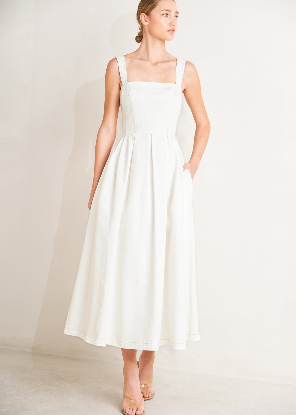 THE SOFT LIGHT MIDI DRESS