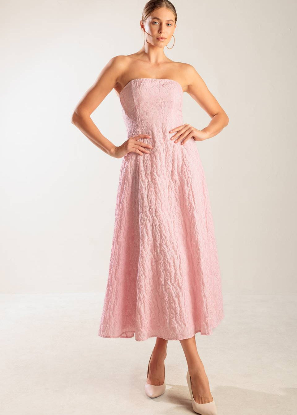 PETAL AIR MIDI DRESS