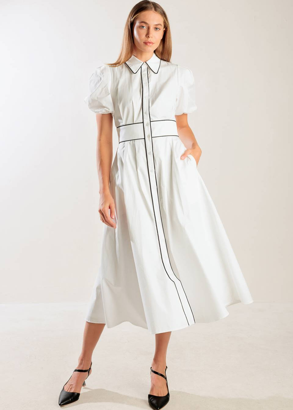 MONOCHROMA MIDI DRESS Main image