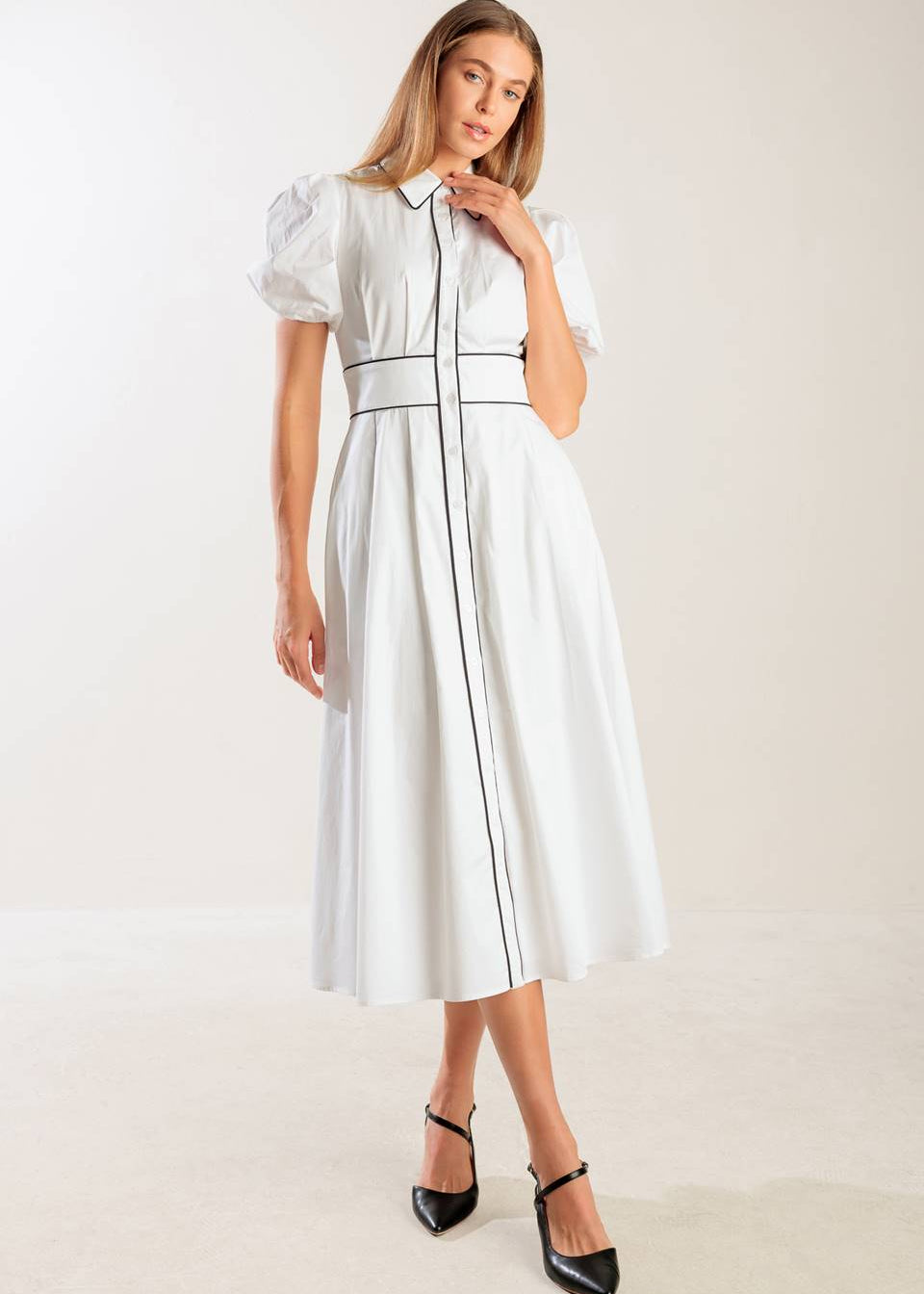 MONOCHROMA MIDI DRESS