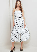 MONROE DOT MIDI DRESS