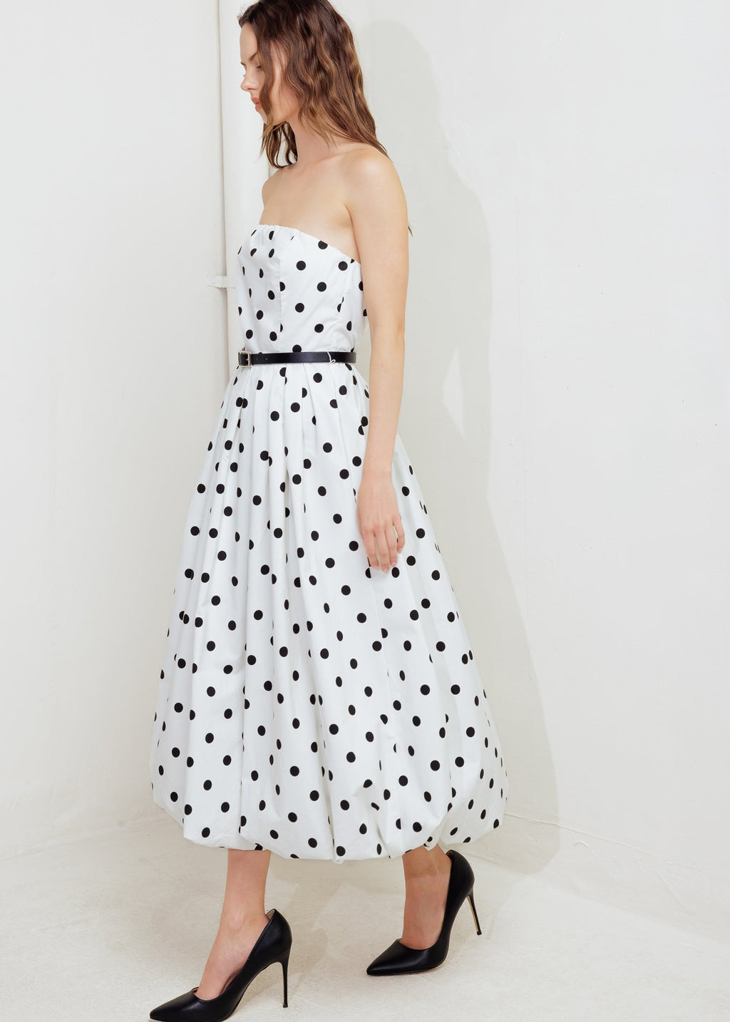 MONROE DOT MIDI DRESS