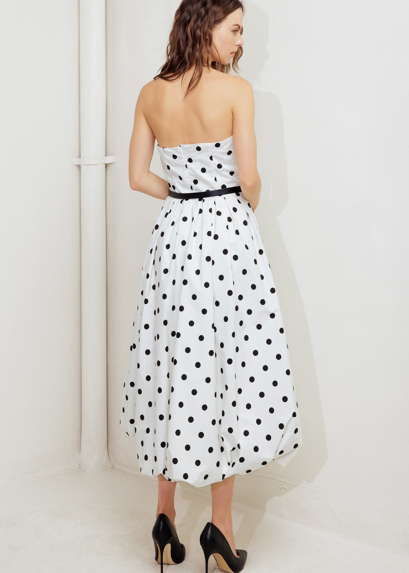 MONROE DOT MIDI DRESS