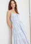 SEASIDE TIERED MIDI DRESS