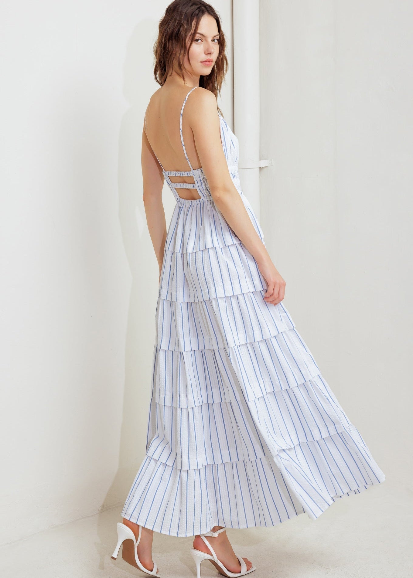 SEASIDE TIERED MIDI DRESS Secondary image