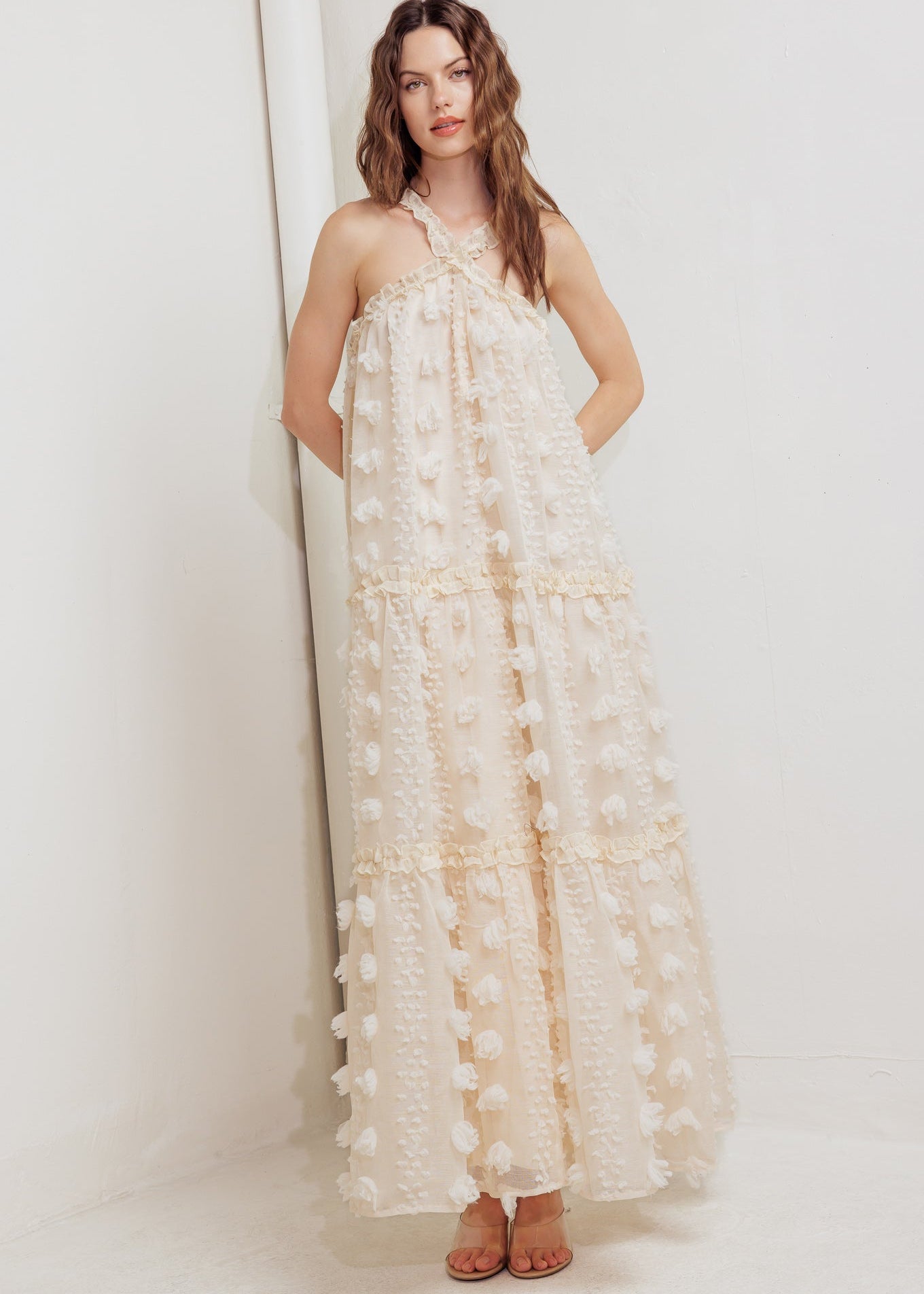 QUIET ROMANCE WOVEN ANKLE DRESS