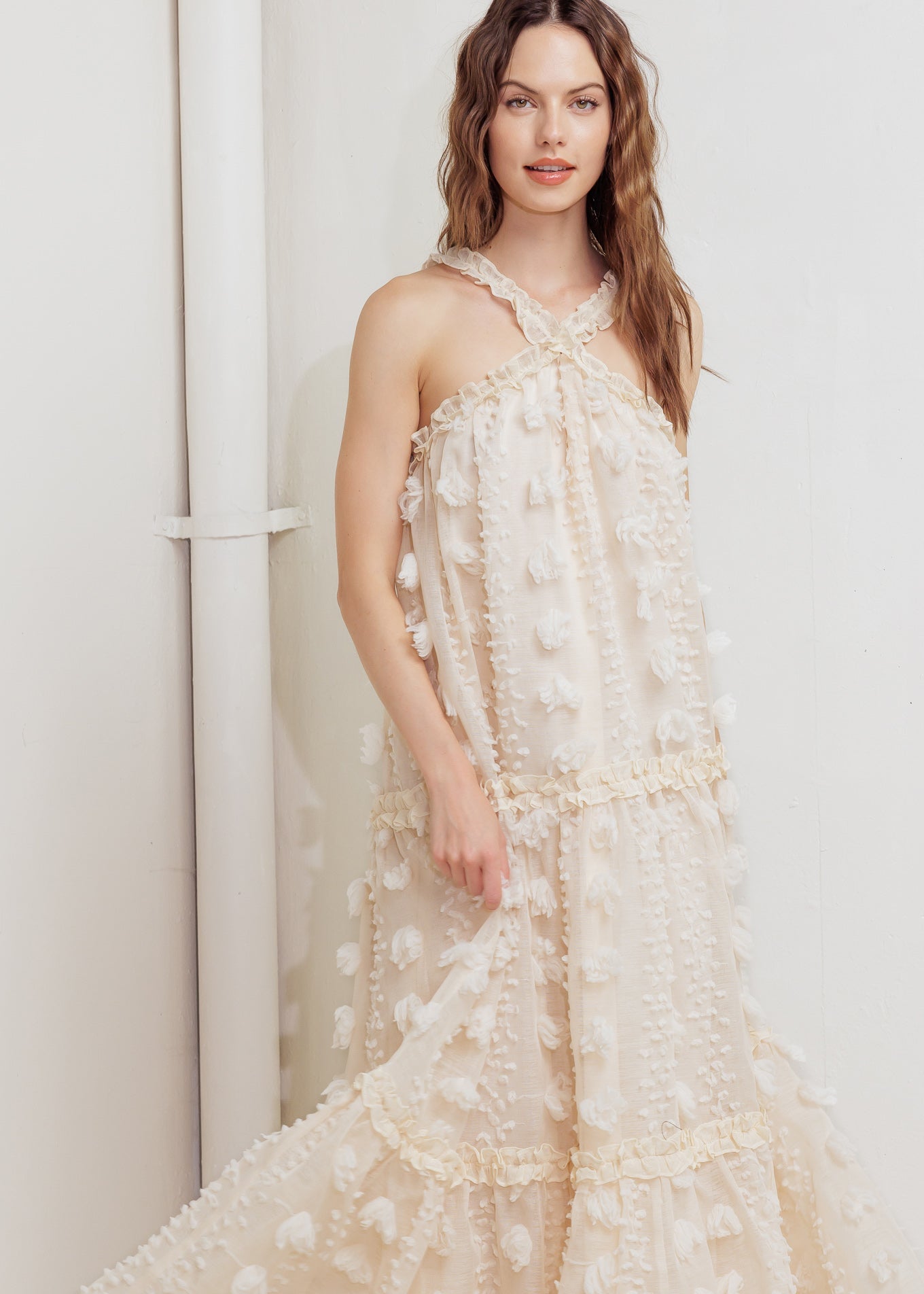 QUIET ROMANCE WOVEN ANKLE DRESS